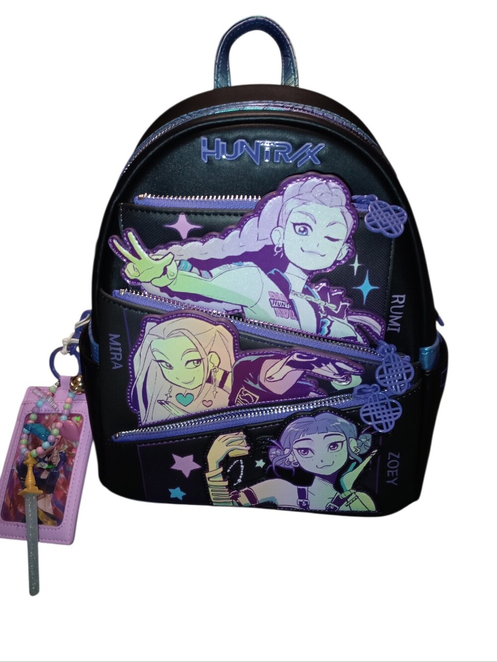 Loungefly K Pop Demon Hunters HUNTR/X Backpack And Cardholder, NWT